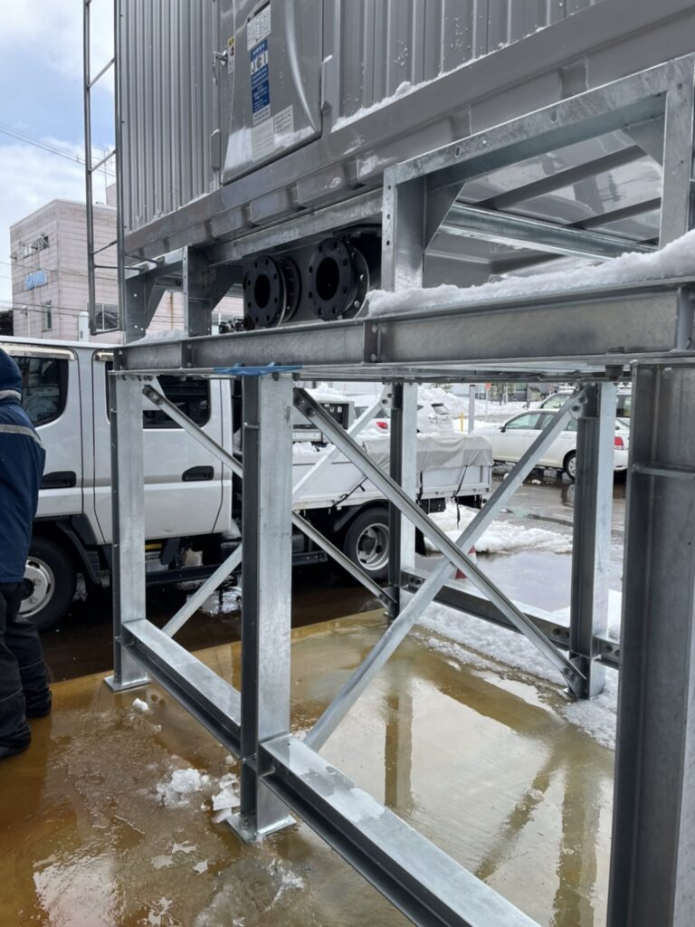 鉄骨施工図に基づく鉄骨フレーム